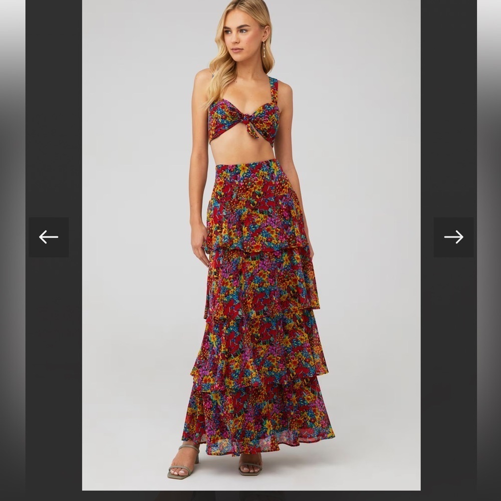 NWT Show Me Your MuMu SET Kaden Crop Top & Katrina Swing Skirt - Garden - XS - Picture 2 of 14